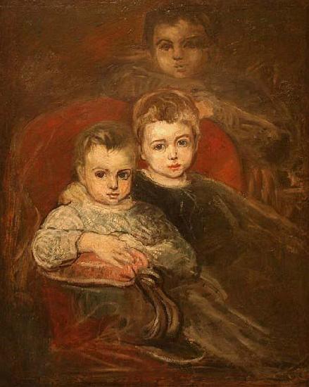 Karel Purkyne The Artist's Children oil painting image
